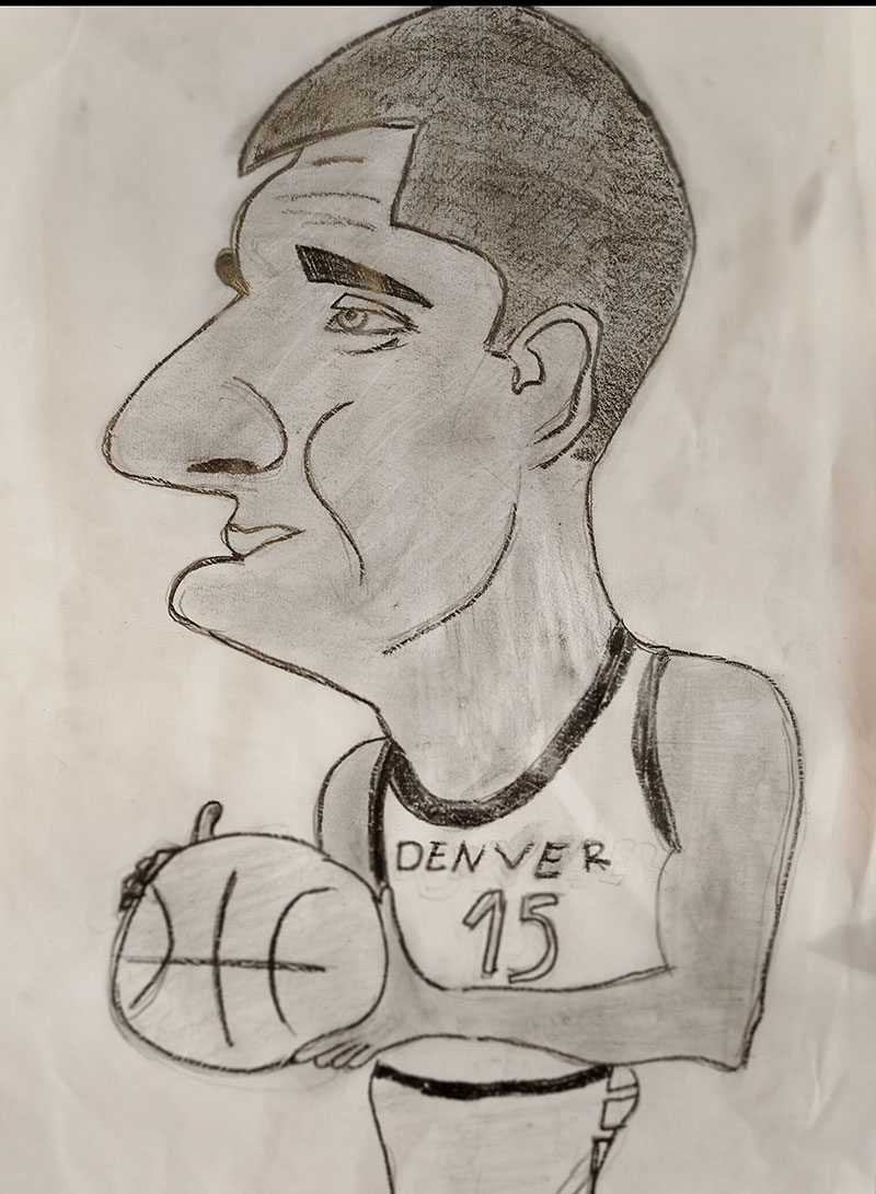 Карикатура 10: Никола Јокић Аутор: Божица Станисављевић, 6/1 „ОШ Милисав Николић“ Божевац