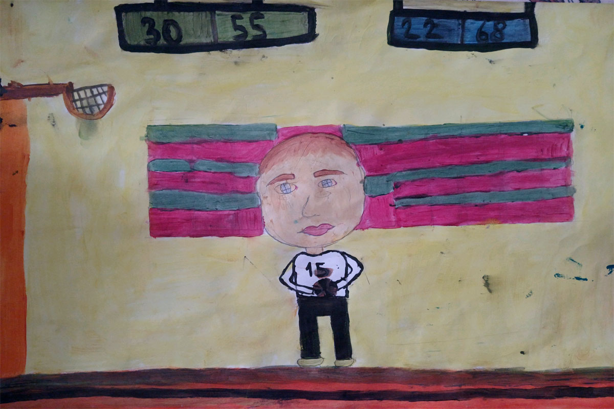 Карикатура 19: Никола Јокић Аутор: Нађа Бајић 5. разред ОШ „Лаза К. Лазаревић“ Шабац Ментор: Тања Павловић