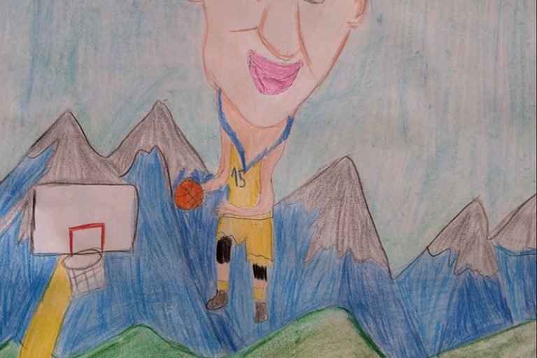 Карикатура 23: Никола Јокић Аутор: Матија Вилотић 5. разред ОШ „Лаза К. Лазаревић“ Шабац Ментор: Тања Павловић