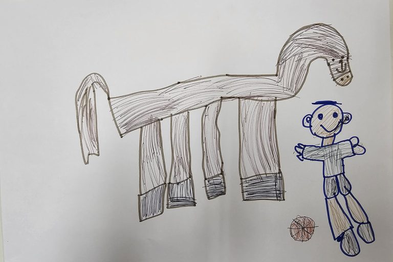 Карикатура 101: Никола Јокић Аутор : Тара Трујић 1.р. Српска допунска школа, Кипар Ментор: Драгана Христу