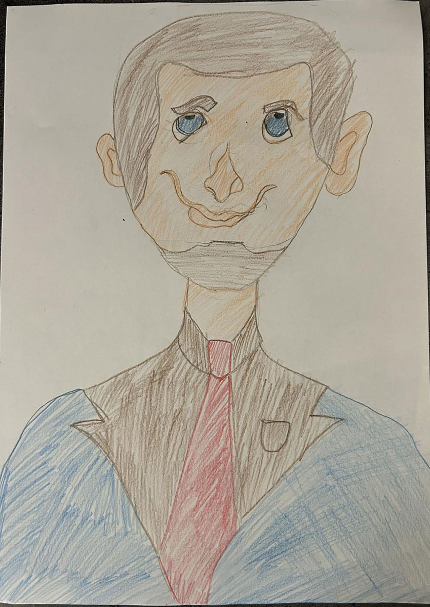 Карикатура 102: Никола Јокић Аутор : Христос Цацулис 3.р. Српска допунска школа, Кипар Ментор: Драгана Христу