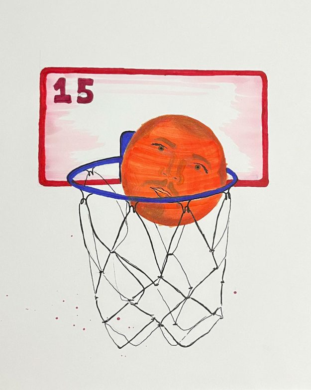 Карикатура 104: Никола Јокић Аутор : Никола Антић 8.р. Српска допунска школа, Кипар Ментор: Драгана Христу