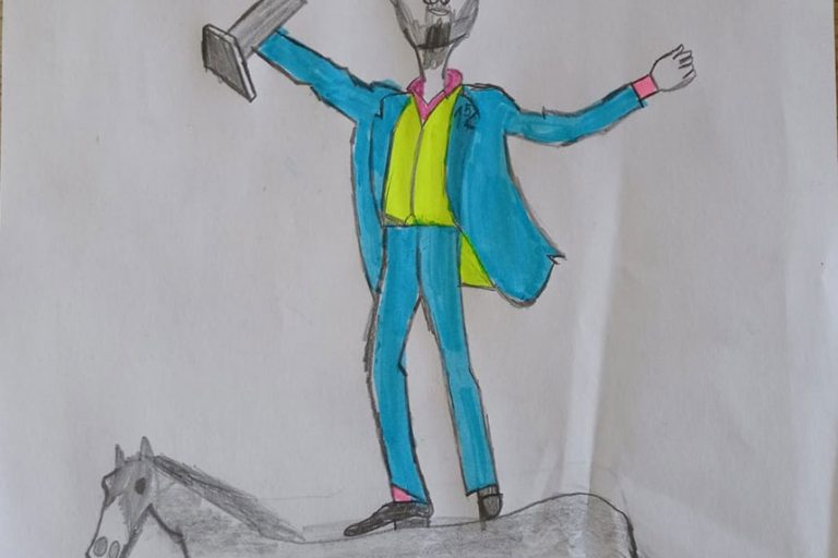 Карикатура 105: Никола Јокић Аутор : Лука Грујић 7.р. Српска допунска школа, Кипар Ментор: Драгана Христу