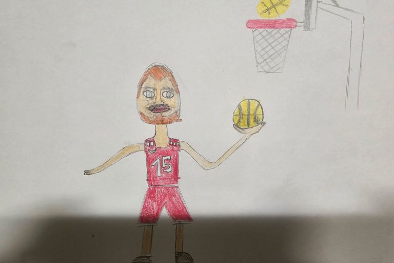 Карикатура 107: Никола Јокић Аутор : Александар Матаруга 5.р. Српска допунска школа, Кипар Ментор: Драгана Христу