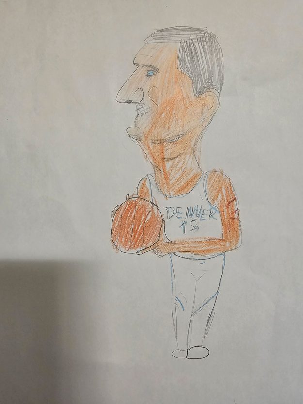 Карикатура 110: Никола Јокић Аутор : Лена Алексић 3.р. Српска допунска школа, Кипар Ментор: Драгана Христу