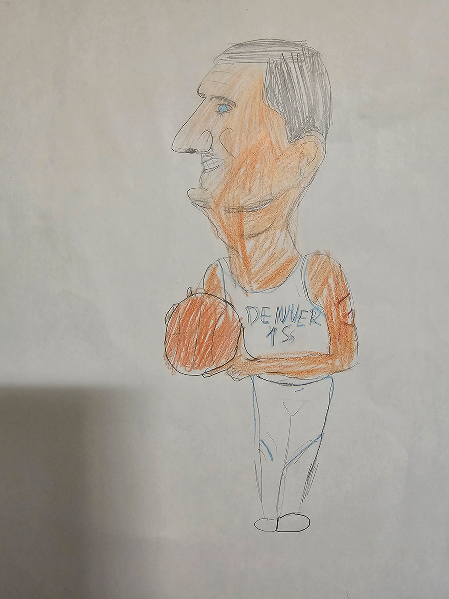 Карикатура 110: Никола Јокић Аутор : Лена Алексић 3.р. Српска допунска школа, Кипар Ментор: Драгана Христу