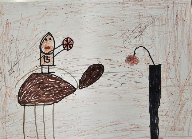 Карикатура 116: Никола Јокић Аутор : Теон Трујић 2.р.. Српска допунска школа, Кипар Ментор: Драгана Христу