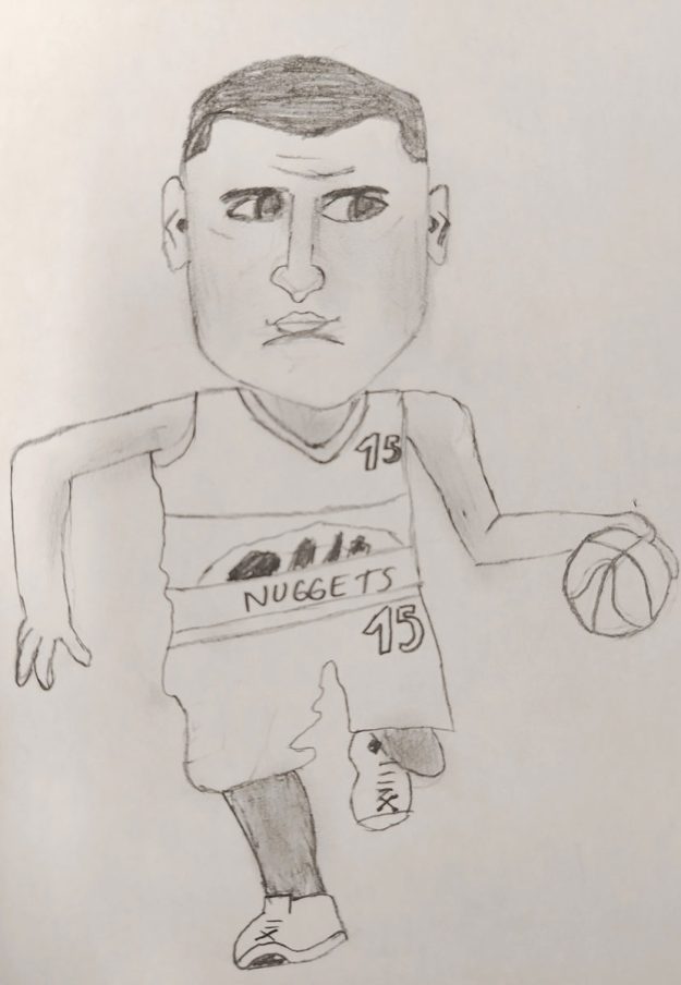 Карикатура 117: Никола Јокић Аутор : Стеван Рајић, 8/4, ОШ „Вук Караџић“, Пожаревац Ментор: Марина Деспот