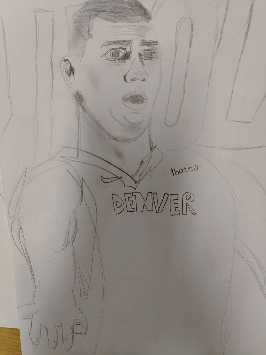 Карикатура 118: Никола Јокић Аутор : Душан Дабић, 8/4, ОШ „Вук Караџић“, Пожаревац Ментор: Марина Деспот