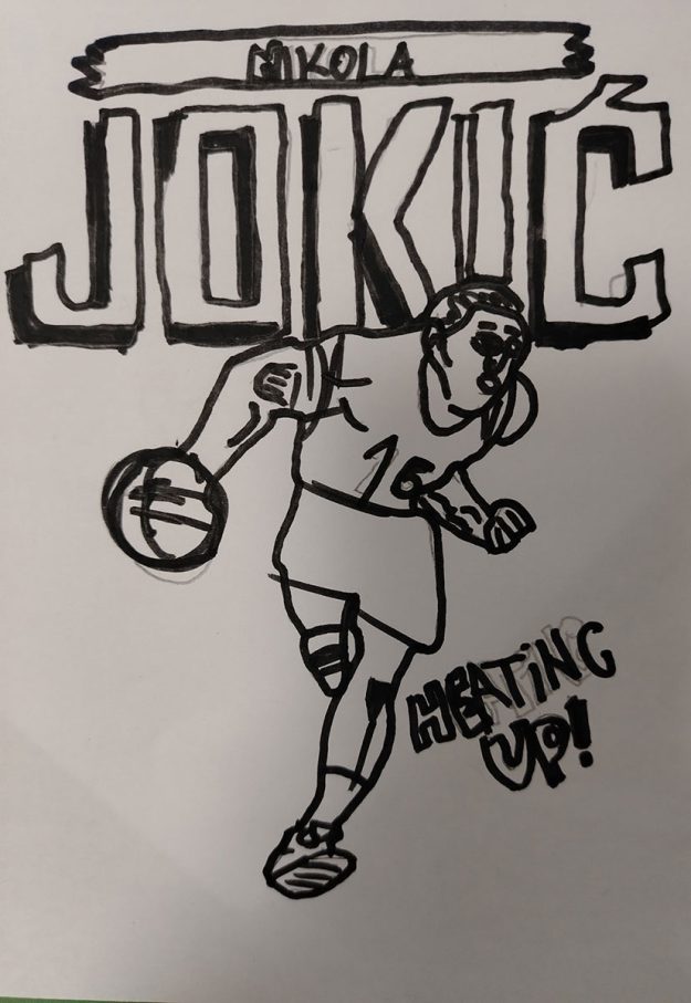 Карикатура 121: Никола Јокић Аутор: Страхиња Стокић, 7/3 ОШ ,,Вук Караџић ", Пожаревац Ментор: Марина Деспот