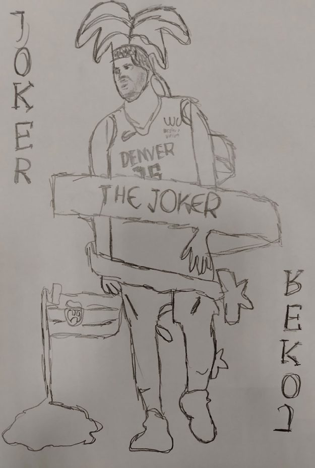 Карикатура 122: Никола Јокић Аутор: Милан Кораћ, 7/3 ОШ ,,Вук Караџић ", Пожаревац Ментор: Марина Деспот