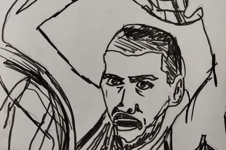 Карикатура 124: Никола Јокић Аутор: Матеа Ђукић, 8/3 ОШ ,,Вук Караџић ", Пожаревац Ментор: Марина Деспот