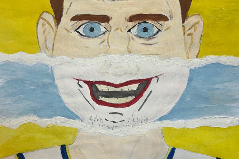 Карикатура 129: Никола Јокић Аутор: Павле Трифуновић, 8/1 ОШ ,,Вук Караџић ", Пожаревац Ментор: Горан Стевић