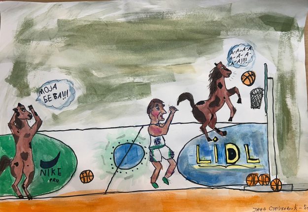 Карикатура 131: Никола Јокић Аутор: Јана Стојковић, 5/1 ОШ ,,Вук Караџић ", Пожаревац Ментор: Горан Стевић