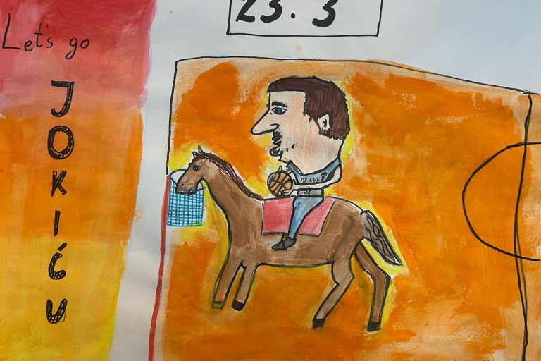 Карикатура 133: Никола Јокић Аутор: Лена Цокић, 5/1 ОШ ,,Вук Караџић ", Пожаревац Ментор: Горан Стевић