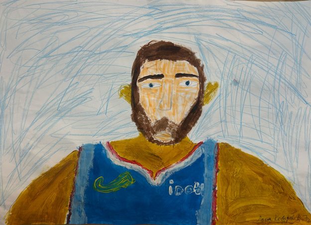 Карикатура 134: Никола Јокић Аутор: Дора Ковачевић, 7/2 ОШ ,,Вук Караџић ", Пожаревац Ментор: Горан Стевић