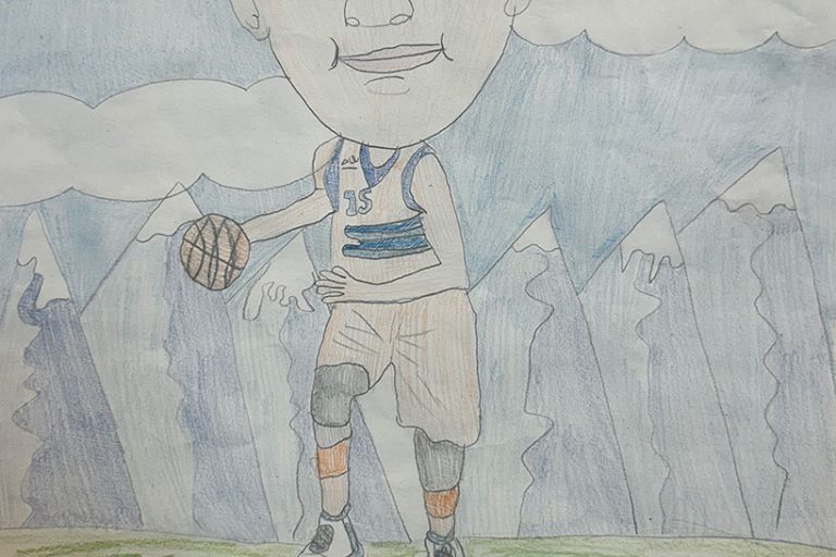 Карикатура 135: Никола Јокић Аутор: Ђурђа Миливојевић, 7/2 ОШ ,,Вук Караџић ", Пожаревац Ментор: Горан Стевић