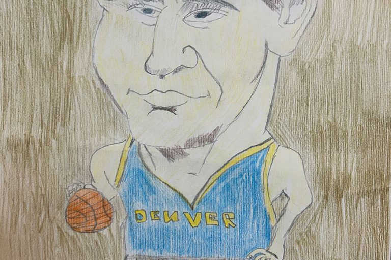 Карикатура 137: Никола Јокић Аутор: Софија Алексић, 8/2 ОШ ,,Вук Караџић ", Пожаревац Ментор: Горан Стевић