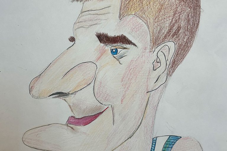 Карикатура 138: Никола Јокић Аутор: Марта Мошић, 8/2 ОШ ,,Вук Караџић ", Пожаревац Ментор: Горан Стевић