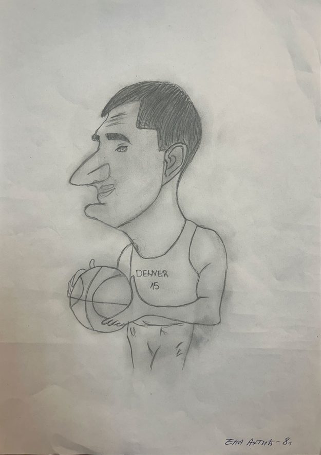 Карикатура 139: Никола Јокић Аутор: Ена Антић, 8/1 ОШ ,,Вук Караџић ", Пожаревац Ментор: Горан Стевић