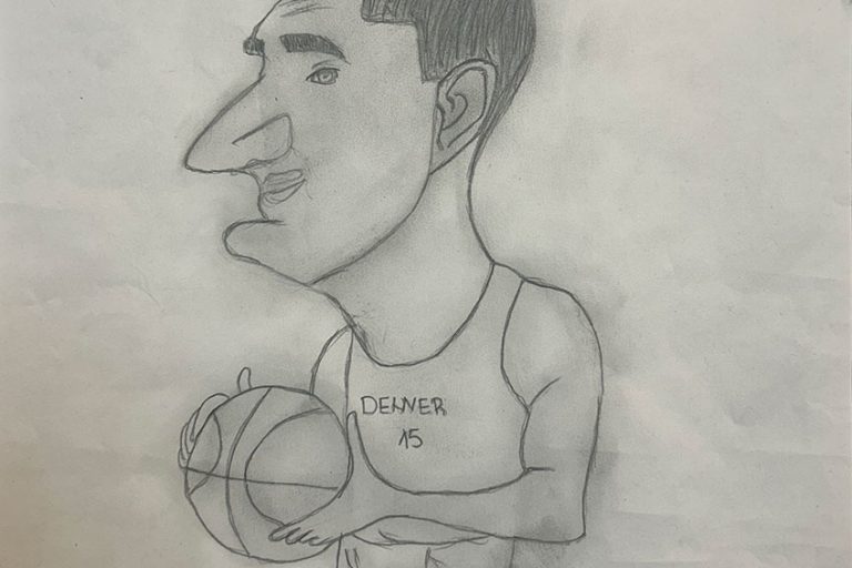 Карикатура 139: Никола Јокић Аутор: Ена Антић, 8/1 ОШ ,,Вук Караџић ", Пожаревац Ментор: Горан Стевић