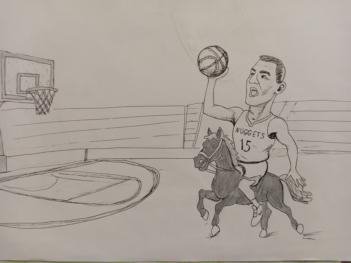 Карикатура 140: Никола Јокић Аутор: Дејана Ристић 8/1 ОШ,, Моша Пијаде " М.Црниће Ментор: Горан Стевић