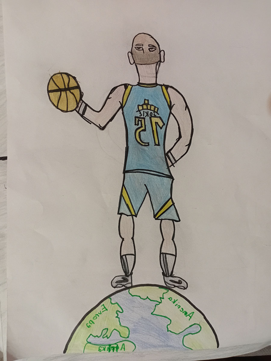 Карикатура 145: Никола Јокић Аутор: Даница Николић 8/1 ОШ,, Моша Пијаде " М.Црниће Ментор: Горан Стевић