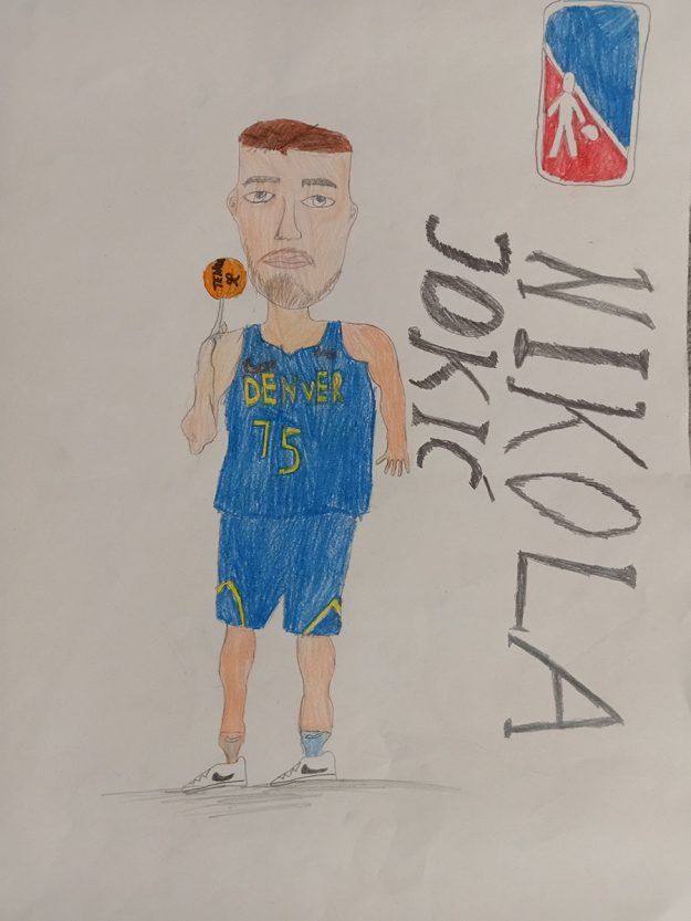 Карикатура 147: Никола Јокић Аутор: Ана Мирковић 5/1 ОШ,, Моша Пијаде " М.Црниће Ментор: Горан Стевић