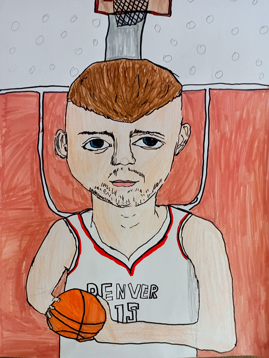 Карикатура 148: Никола Јокић Аутор: Милица Давидовић 5/1 ОШ,, Моша Пијаде " М.Црниће Ментор: Горан Стевић