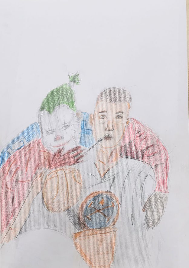 Карикатура 151: Никола Јокић Аутор: Васил Трифуновић 7/5 ОШ „Јован Цвијић“ Костолац Ментор: Милена Сузић