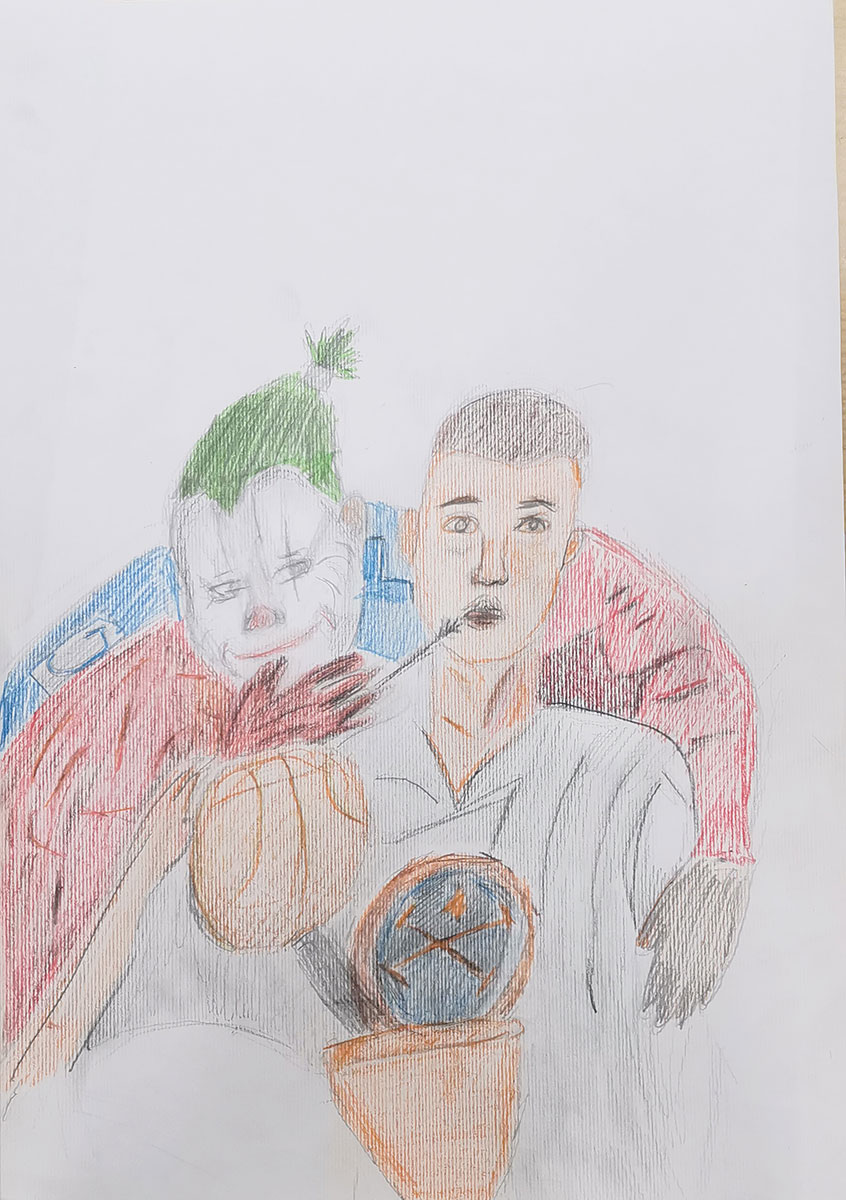 Карикатура 151: Никола Јокић Аутор: Васил Трифуновић 7/5 ОШ „Јован Цвијић“ Костолац Ментор: Милена Сузић