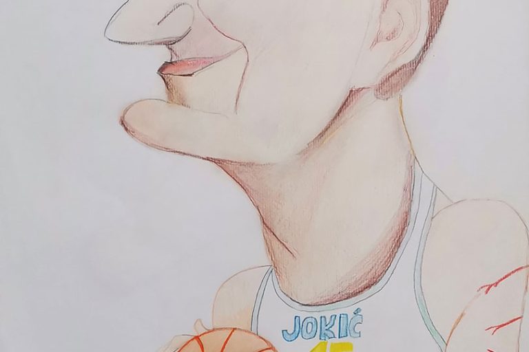 Карикатура 153: Никола Јокић Аутор: Софија Кржановић 8/1 ОШ „Јован Цвијић“ Костолац Ментор: Милена Сузић