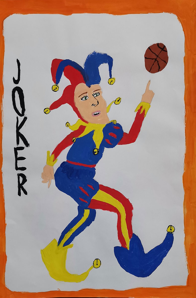 Карикатура 157: Никола Јокић Аутор: Константин Дуруз 5/1 ОШ „Јован Цвијић“ Костолац Ментор: Милена Сузић