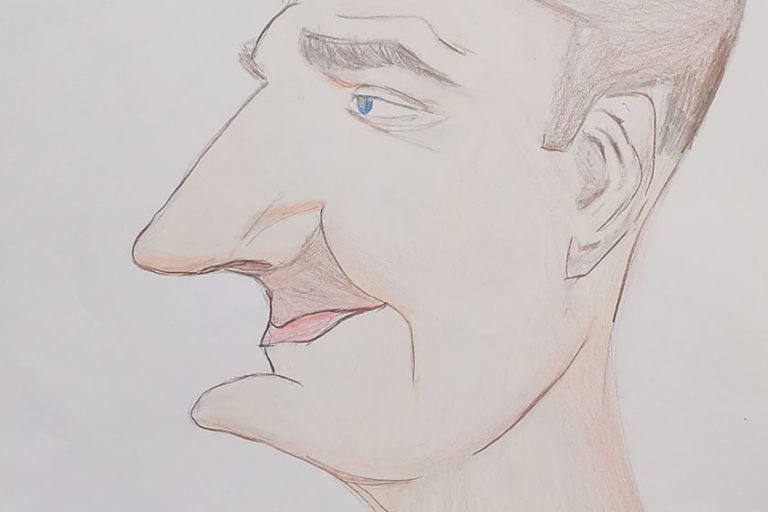 Карикатура 164: Никола Јокић Аутор: Михајло Јевтић 8/3 ОШ „Јован Цвијић“ Костолац Ментор: Милена Сузић