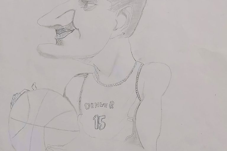 Карикатура 167: Никола Јокић Аутор: Огњен Брадић 6/1 ОШ „Јован Цвијић“ Костолац Ментор: Емилија Клајић