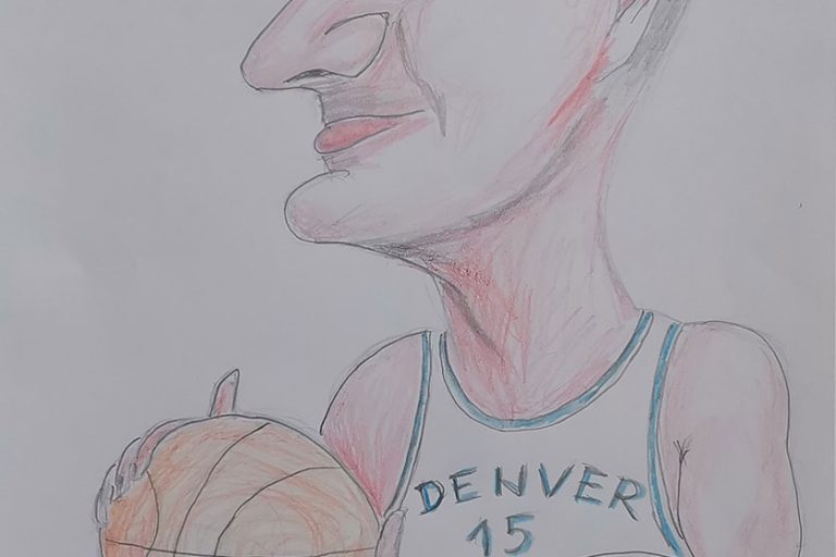 Карикатура 175: Никола Јокић Аутор: Теодора Марковић 6/2 ОШ „Јован Цвијић“ Костолац Ментор: Емилија Клајић