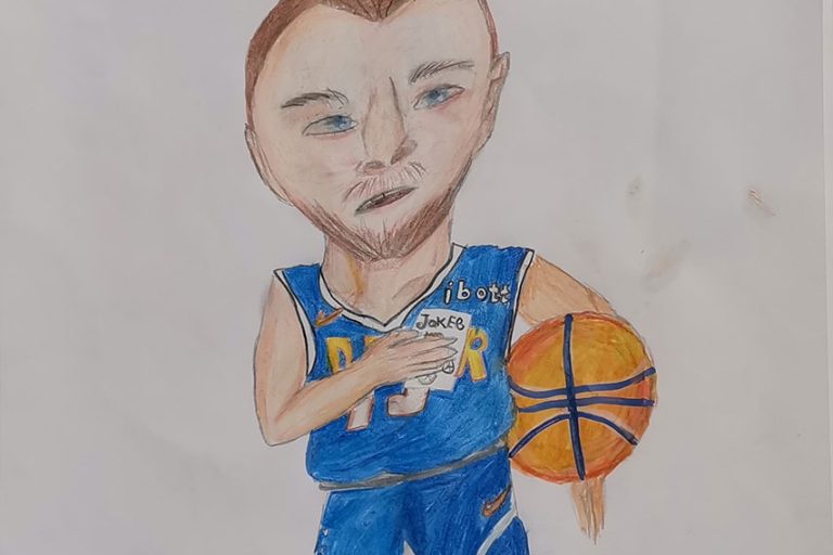 Карикатура 177: Никола Јокић Аутор: Неда Стевић 6/4 ОШ „Јован Цвијић“ Костолац Ментор: Емилија Клајић