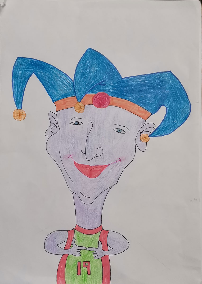 Карикатура 178: Никола Јокић Аутор: Софија Миладиновић 8/2 ОШ „Јован Цвијић“ Костолац Ментор: Емилија Клајић