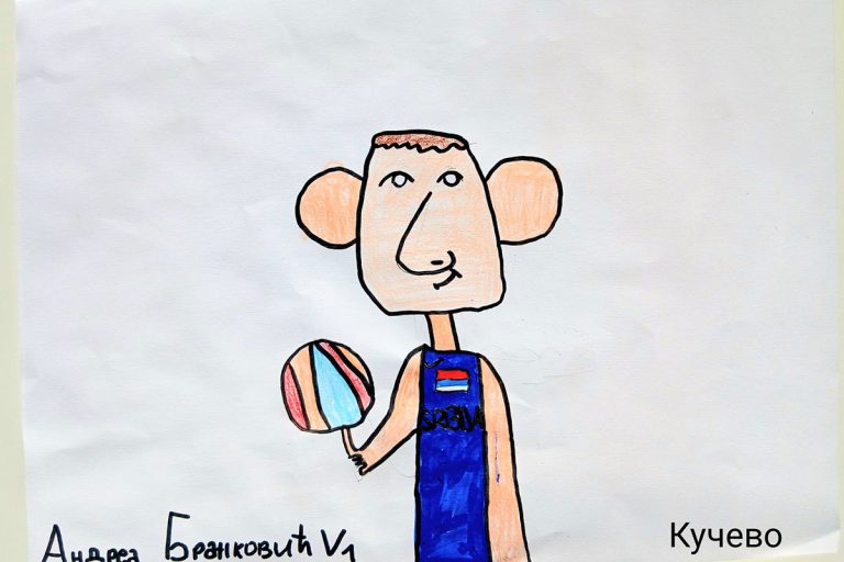 Карикатура 183: Никола Јокић Аутор: Андреа Бранковић 5/1 ОШ „Угрин Бранковић“, Кучево Ментор: Саша Драгојевић