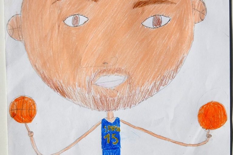 Карикатура 187: Никола Јокић Аутор: Анђела Траиловић и Миња Милетић, 5/1 ОШ „Угрин Бранковић“ Кучево Ментор: Саша Драгојевић