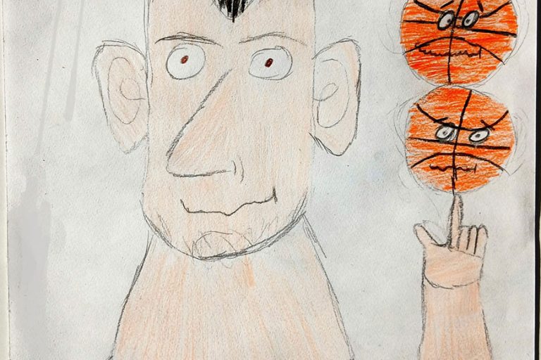 Карикатура 197: Никола Јокић Аутор: Лазар Богдановић, 5/1 ОШ „Угрин Бранковић“, Кучево Ментор: Саша Драгојевић