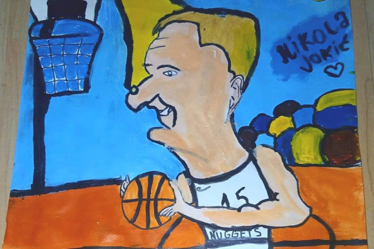 Карикатура 205: Никола Јокић Аутор: Нађа Гроздић, 5/2 ОШ „Угрин Бранковић“, Нересница, Кучево Ментор: Саша Драгојевић