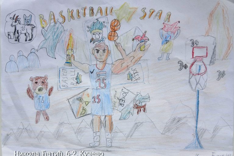 Карикатура 209: Никола Јокић Аутор: Никола Ћатић, 6/2 ОШ „Угрин Бранковић“,Кучево Ментор: Саша Драгојевић