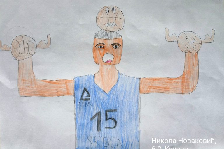 Карикатура 210: Никола Јокић Аутор: Никола Новаковић, 6/2 ОШ „Угрин Бранковић“,Кучево Ментор: Саша Драгојевић