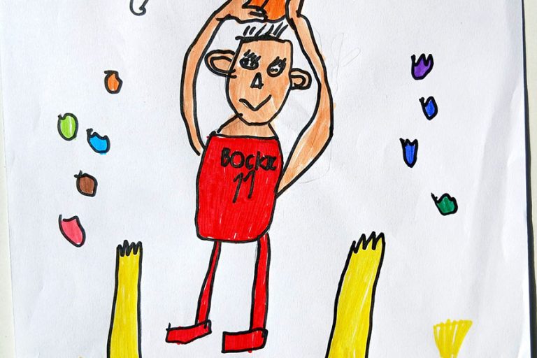 Карикатура 219: Никола Јокић Аутор: Шао Јусјанг, 5/1 ОШ „Угрин Бранковић“,Кучево Ментор: Саша Драгојевић