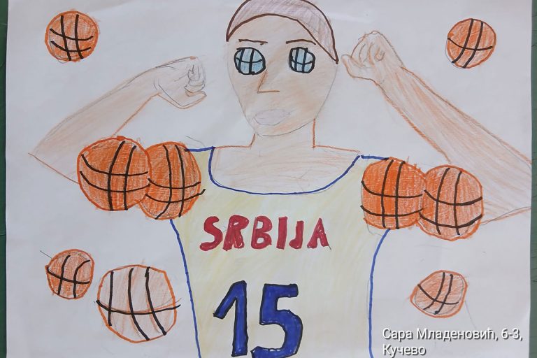 Карикатура 220: Никола Јокић Аутор: Сара Младеновић, 6/3 ОШ „Угрин Бранковић“ Нересница, Кучево Ментор: Саша Драгојевић