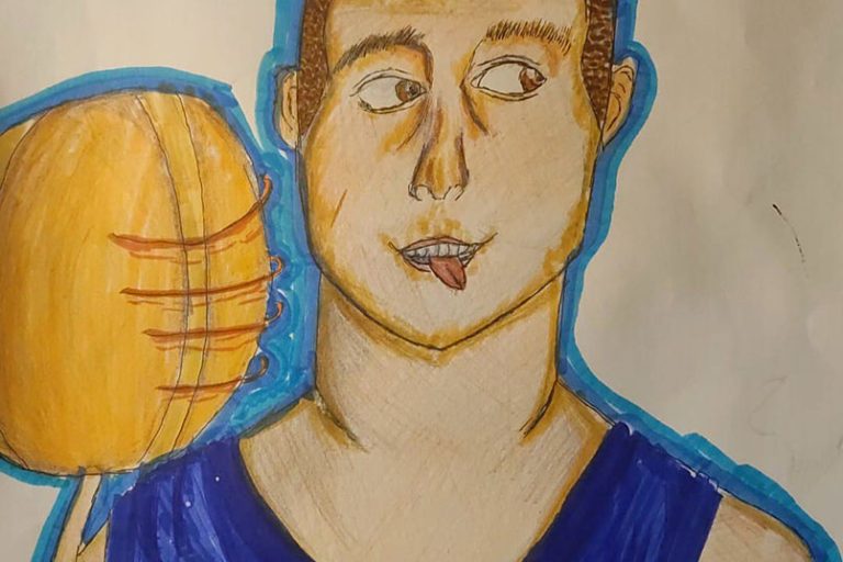 Карикатура 223: Никола Јокић Аутор: Тамара Траиловић, 6/2 ОШ „Угрин Бранковић“, Кучево Ментор: Саша Драгојевић