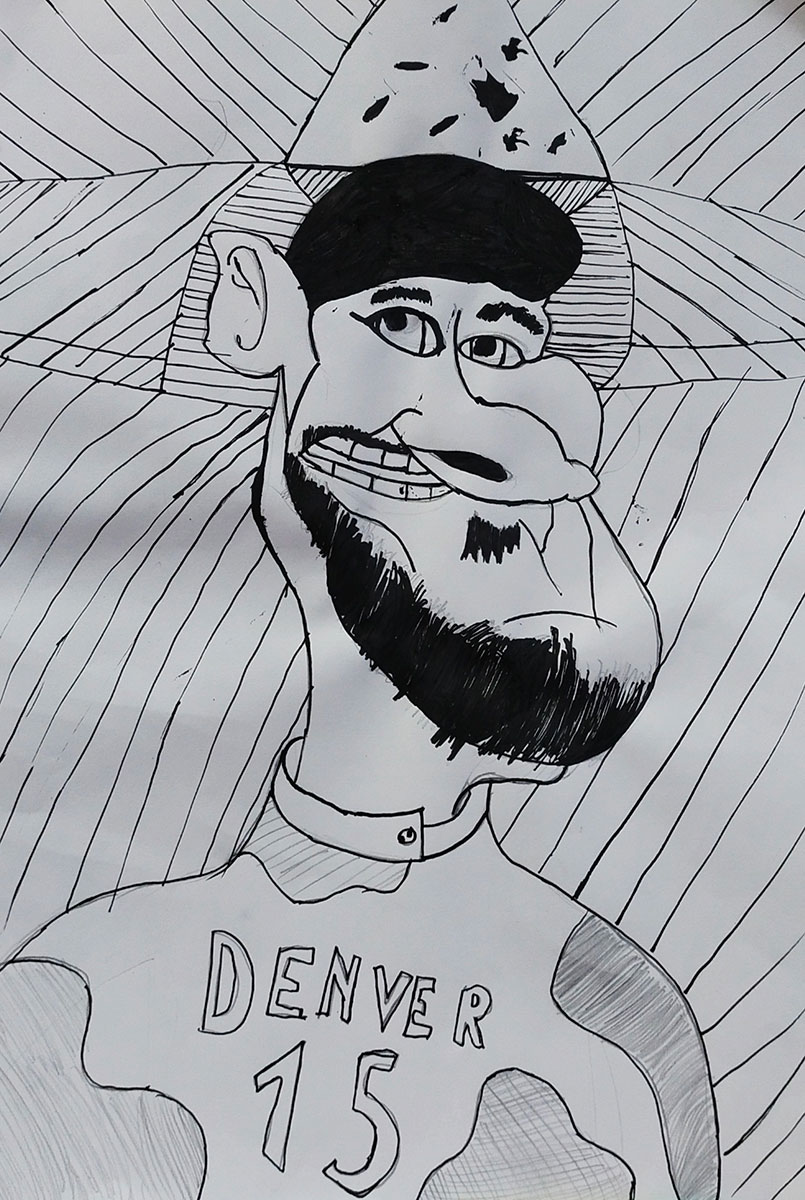 Карикатура 231: Никола Јокић Аутор: Урош Крстић, 5/4 ОШ „Доситеј Обрадовић“ Пожаревац Ментор: Јованка Ликар