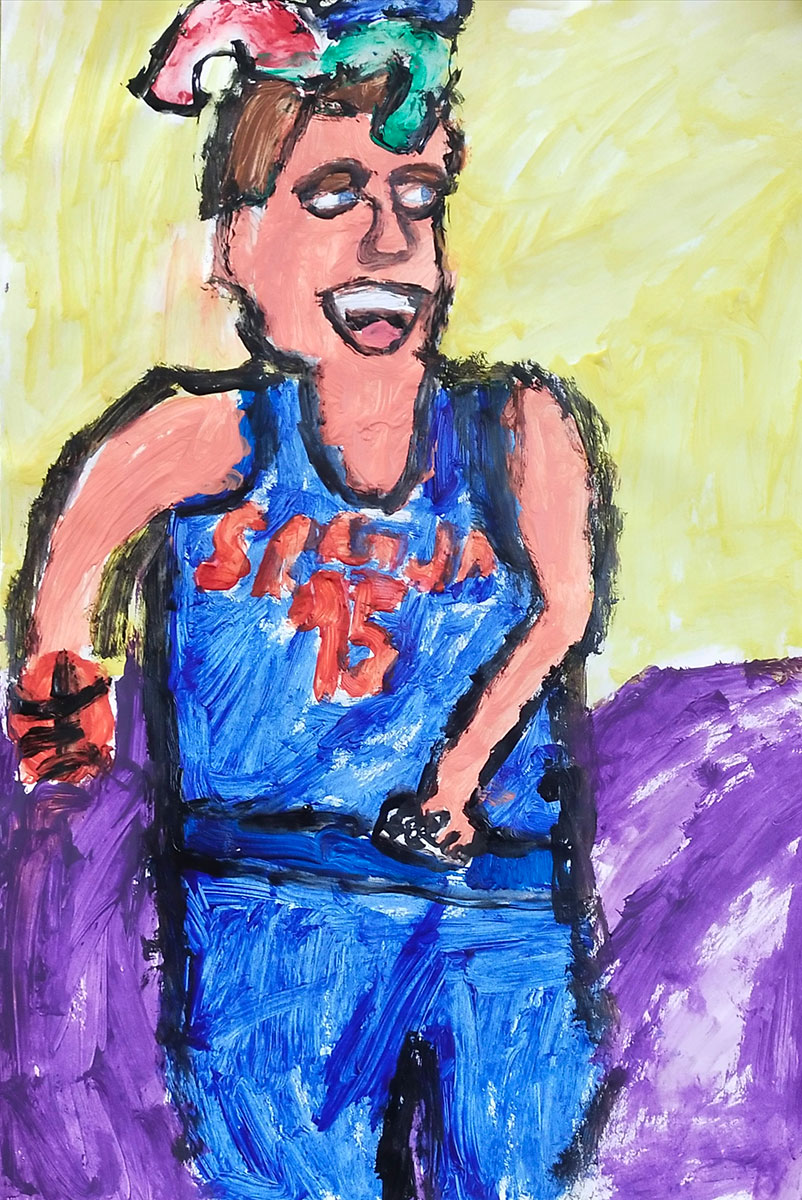 Карикатура 233: Никола Јокић Аутор: Стеван Јовичић, 6/2 ОШ „Доситеј Обрадовић“ Пожаревац Ментор: Јованка Ликар