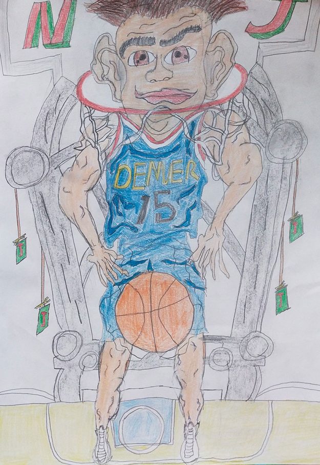 235 Карикатура 235: Никола Јокић Аутор: Душан Кокер, 6/1 ОШ „Доситеј Обрадовић“ Пожаревац Ментор: Јованка Ликар